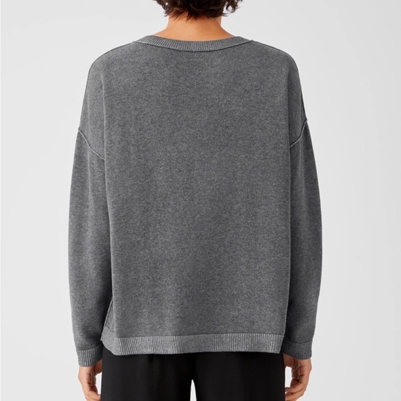 Eileen Fisher Peruvian Organic Botton Box Top Sweater - Picture 6 of 10